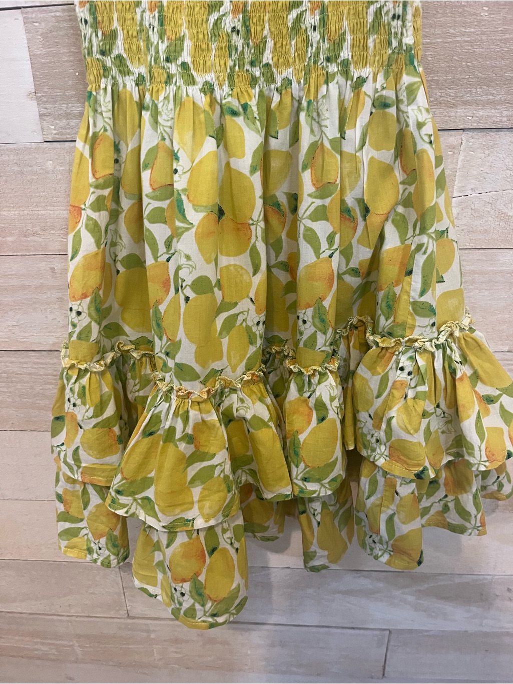 Cb Positano Lemon-Print Yellow Tie-Shoulder Maxi Dress Made In Italy — image 6 of 8